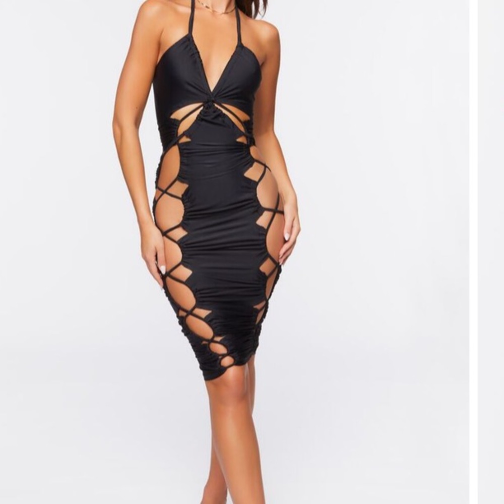 Forever 21 Lace up mini dress